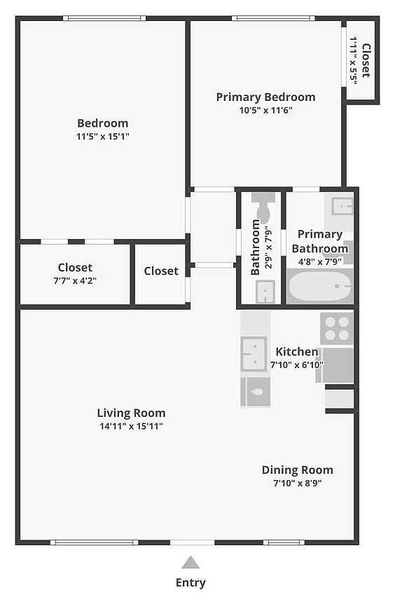 Premier Gardens 2 bedroom floor plan